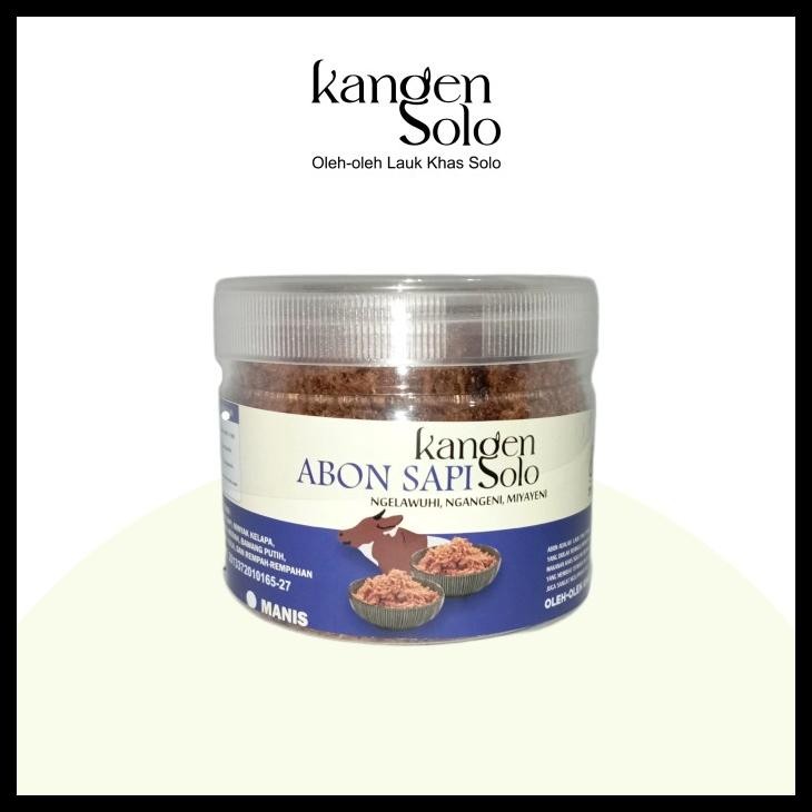 

terbaru !!! abon sapi manis premium kangensolo 250 gram oleh oleh khas solo ready