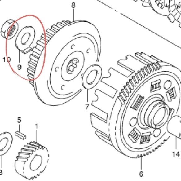 Ring Plat Rumah Kampas Kopling-Washer Suzuki Satria Fu Original Sgp Barang Langka