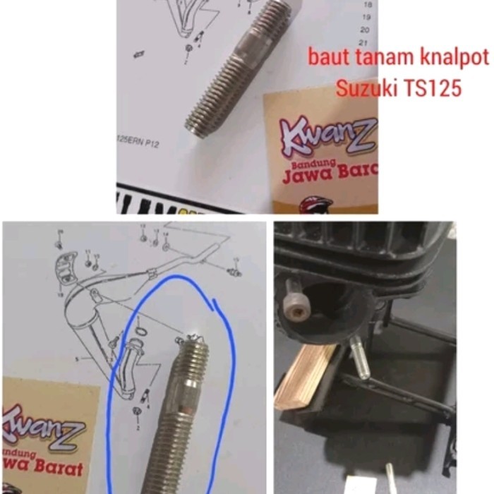 Baut Drat Knalpot Ts125 Baut Knalpot Ts125 Barang Langka