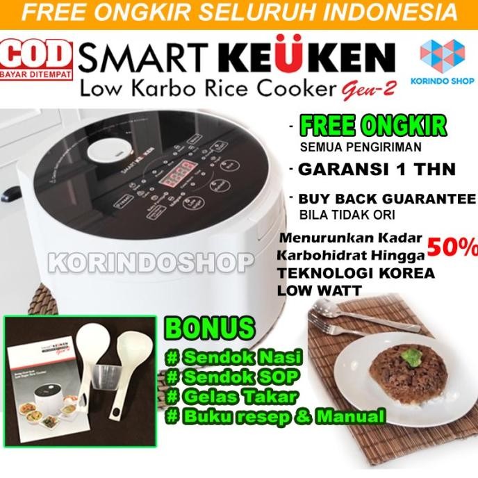 Rice Cooker Smart Keuken Low Carbo / Rice Cooker Sehat Rendah Gula