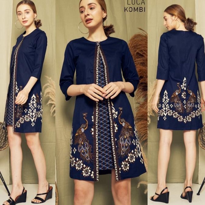 Luca Dress Jumbo - Dress Batik Jumbo Wanita Terusan Wanita
