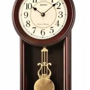 Jam Dinding Seiko Qxh063B Original Pendulum Melodi Dual Chimes Qxh063