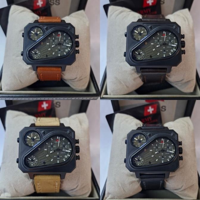 jam tangan pria original Swiss Army HC8918 HC 8918 triple time chronograph