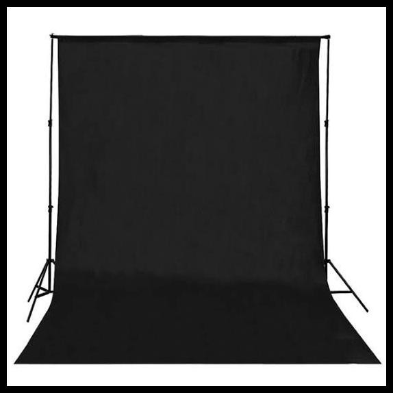 Promo Background Foto Kain Hitam Polos Backdrop Studio 2.5X3M Muslin Kaos Good Quality