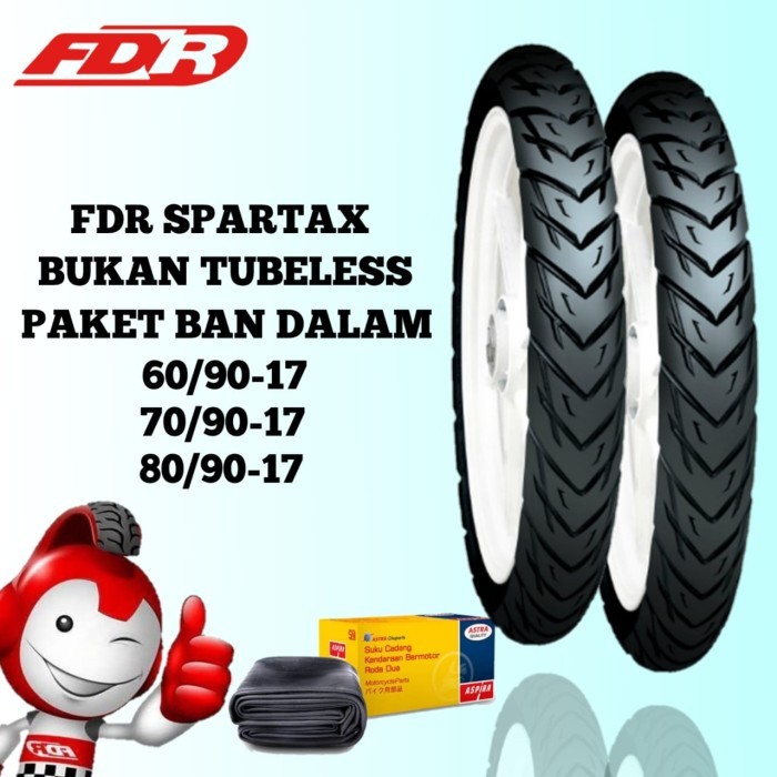 Paket ban motor ring 17 FDR SPARTAX plus ban dalam
