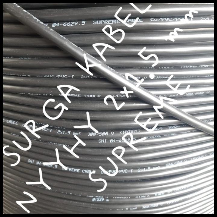 Promo Nyyhy 2X1.5 Mm Supreme / Kabel Serabut 2X1.5 / Nyyhy 2 X 1.5 / 2 X 1.5 Good Quality