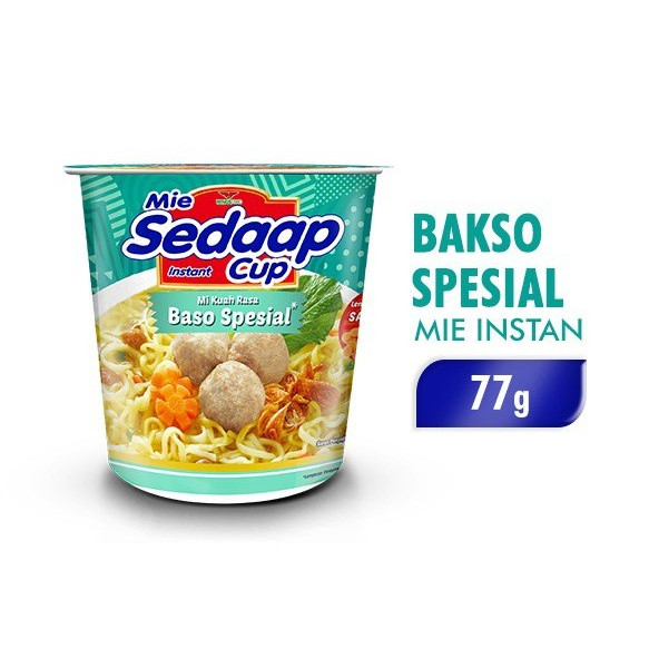 

Penawaran Spesial Mie Sedaap Cup Bakso Special 77 Gr Dlc34