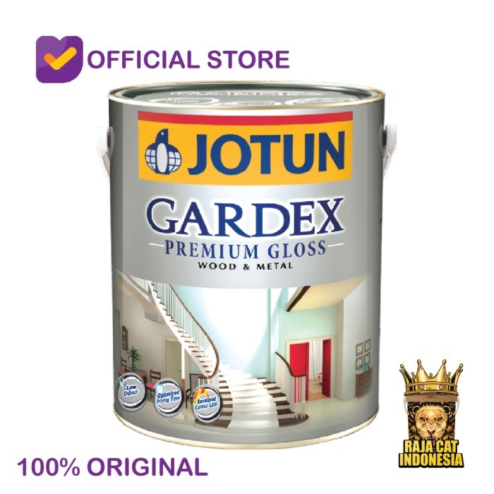 Cat Minyak Kayu Besi Jotun Gardex Premiun Gloss Warna Putih 5 Liter