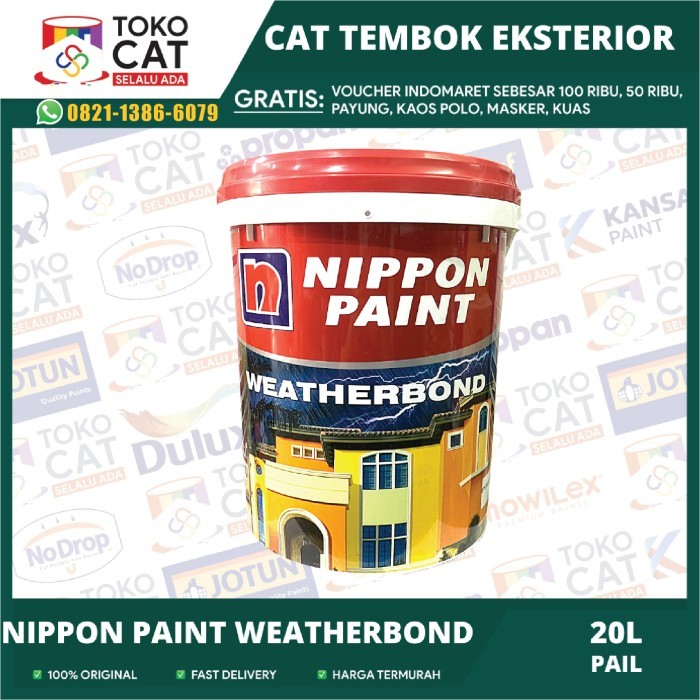 Nippon Paint Weatherbond Cat Tembok Tinting / Oplos / Putih 20 L Pail