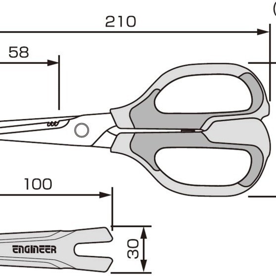 

GUNTING PH-57 ENGINEER GRADE JAPANESE STAINLESS STEEL SCISSORS JAPAN