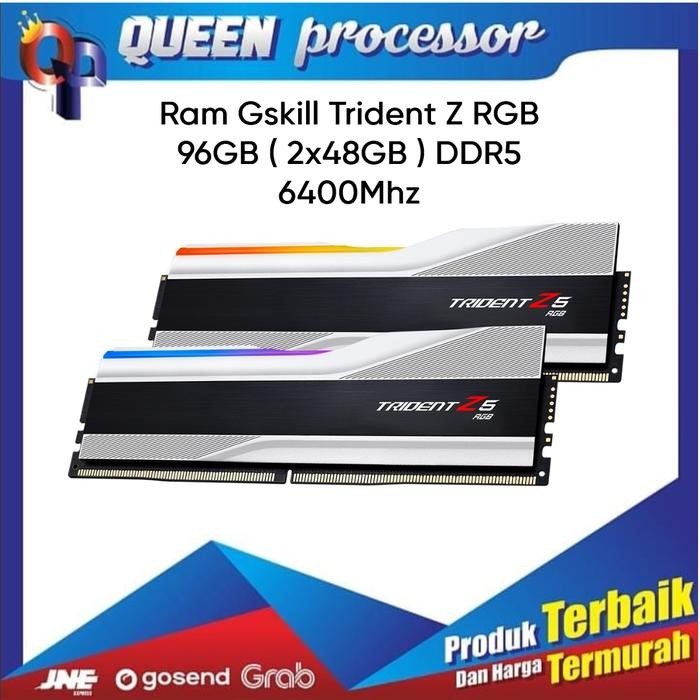 Ram Gskill Trident Z5 RGB 96GB ( 2x48GB ) DDR5 6400Mhz Memory Memori