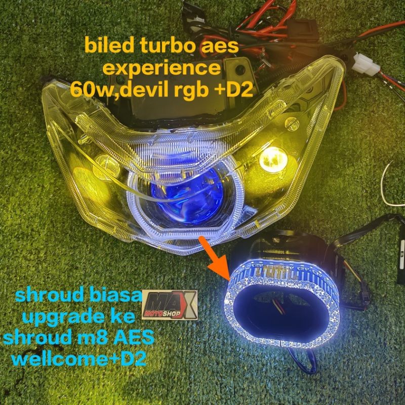 LAMPU PROJI BILED AES BEAT DELUXE& BEAT STREET 2020-2023 dan BEAT 2024,PNP SAKLAR PASSBEAM/PIW