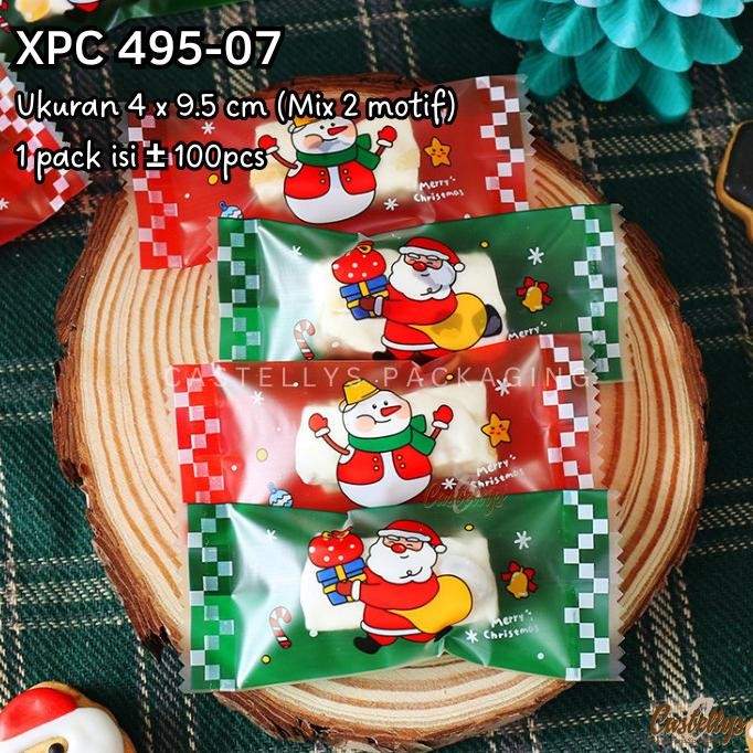 

~^~^~^] Plastik Cookies Natal XPC 495-07 Nastar Nougat Kue Kering Permen Snack Christmas