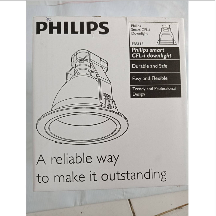 Unik Kap Downlight Philips 5 "In Inch White/ Putih Rumah Lampu 5Inch Fbs115