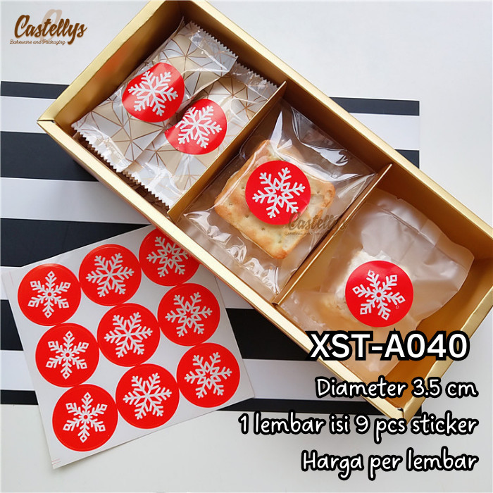 

] Sticker Stiker Label Natal Christmas XST-A040 Hiasan Kue Kado Hampers