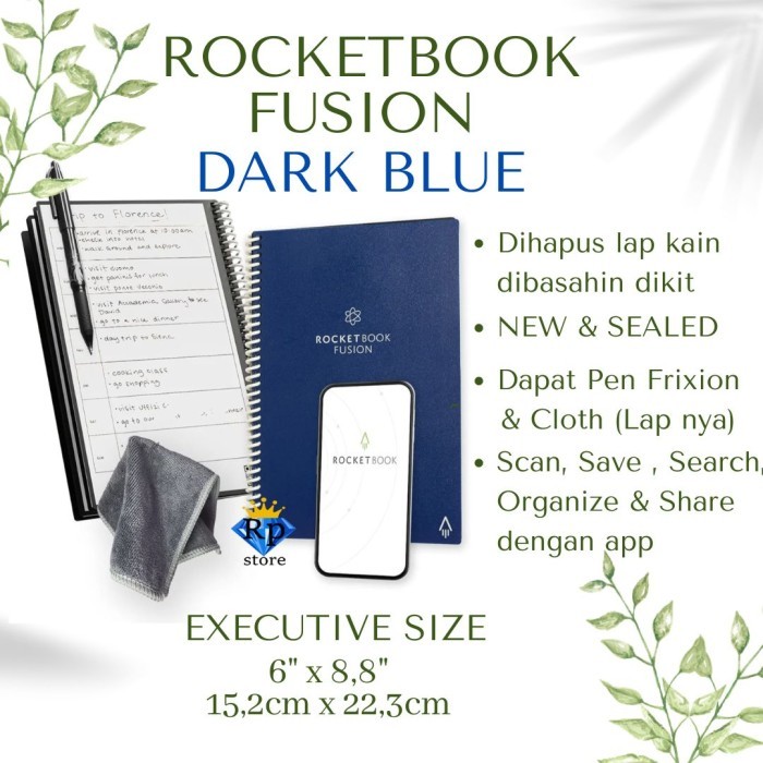 

Ready Rocketbook wave with pen smart Erasable cloud scan notebook instant