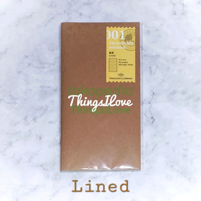 

Ready Midori TRAVELER'S Notebook Refill + 001 Lined Notebook - Authentic
