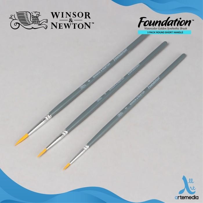 

KUAS LUKIS WINSOR & NEWTON FOUNDATION SET 3 ROUND GOLDEN BRUSH SH