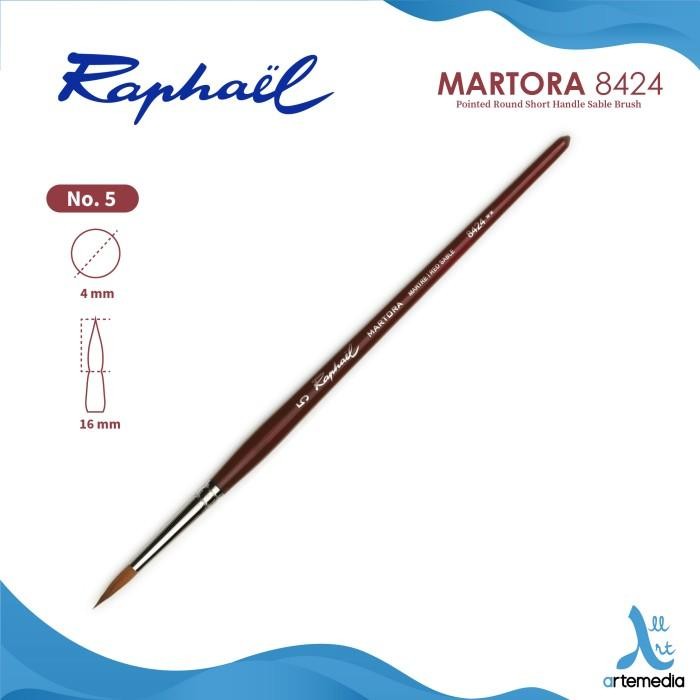 

KUAS LUKIS RAPHAEL 8424 ROUND MARTORA RED SABLE BRUSH SHORT HANDLE