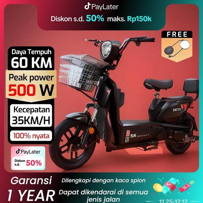 Sepeda Listrik / Sepeda Motor Listrik 48V12A / Sepeda Listrik Dewasa / Sepeda Motor Listrik / Sepeda