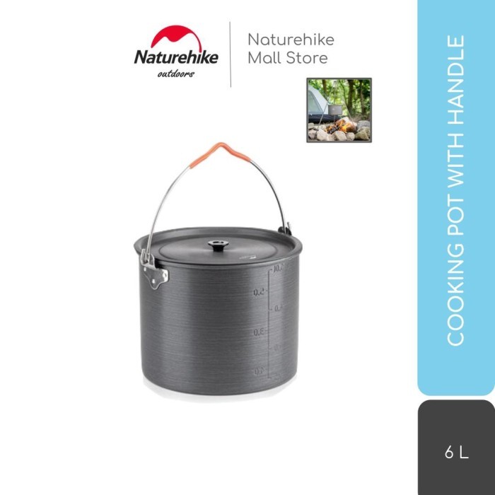 COOKING POT 6L NATUREHIKE NH20CJ009 PANCI NESTING CAM OUTDOOR