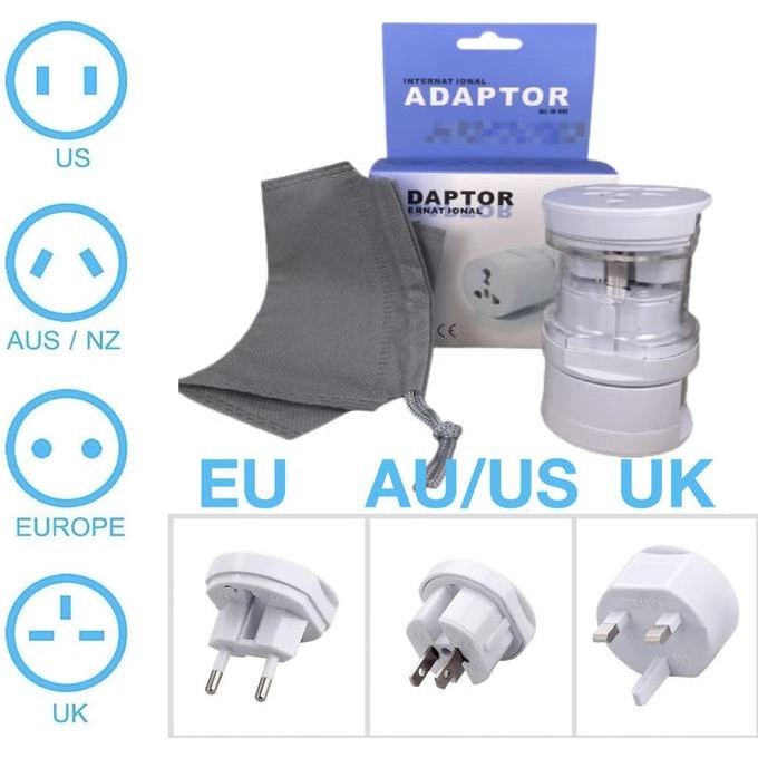 4 in 1 all in one Travel Adaptor Conventer Universal Internasional / Steker Colokan Adapter koonvert