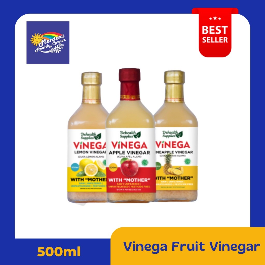 

Vinega Fruit Vinegar 500Ml Vinega Cua Buah Apel Nana Lemon Botol Aca