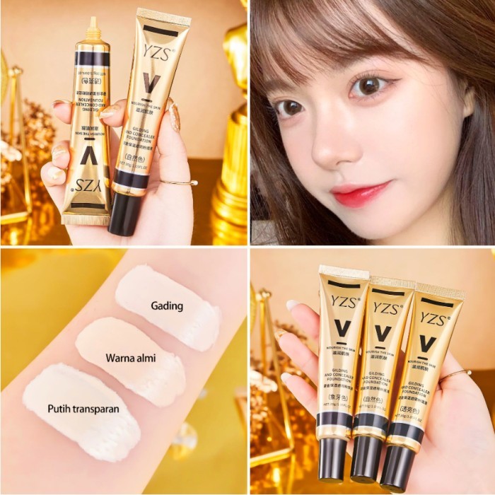 TERLENGKAP Liquid Foundation YZS Matte Waterproof Concealer Bedak Make up