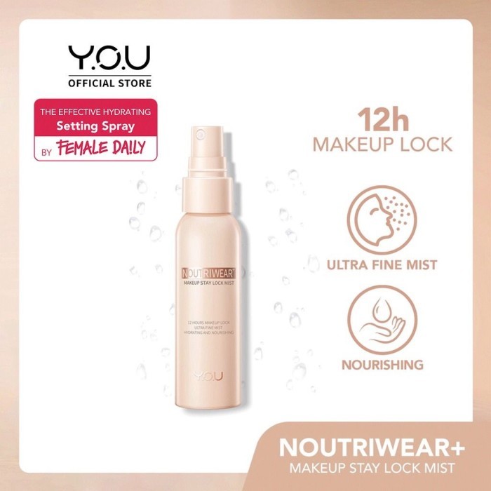 SPECIAL BPOM YOU NoutriWear+ Makeup Stay Lock Face Mist Setting Spray