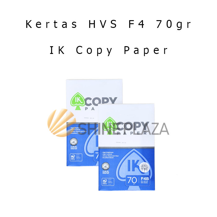 

KERTAS HVS F4 70GR IK COPY PAPER - KERTAS PRINT FOTOCOPY PUTIH FOLIO 70 GRAM