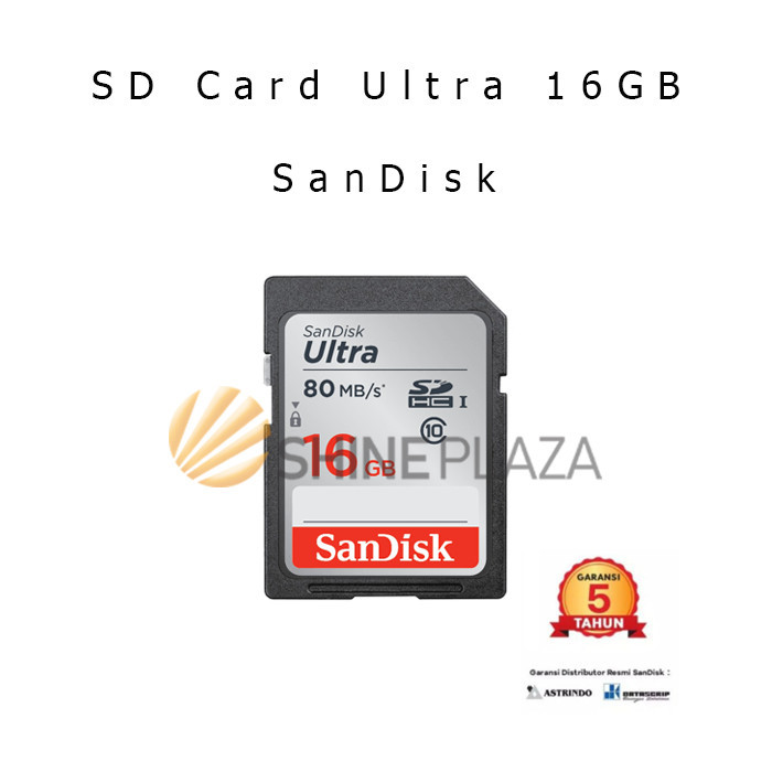 

SANDISK ULTRA SDHC CLASS 10 80MBPS 16GB MEMORY CARD KAMERA ORIGINAL
