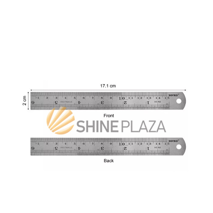 

PENGGARIS BESI JOYKO 15CM - STAINLESS STEEL RULER JOYKO 15 CM