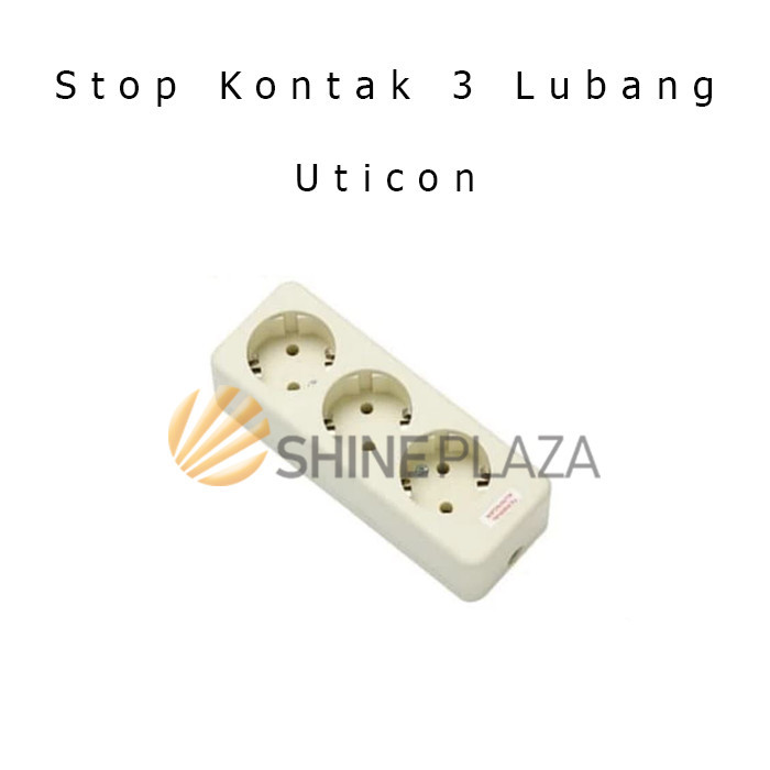 

STOP KONTAK UTICON 3 LUBANG - STOPKONTAK TERMINAL KUNINGAN UTICON