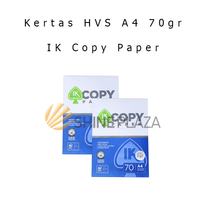 

KERTAS HVS A4 70GR IK COPY PAPER - KERTAS PRINT FOTOCOPY PUTIH A4 70 GRAM