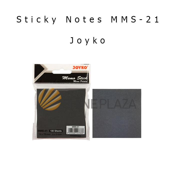 

MEMO STICKY NOTES JOYKO BLACK MMS-21 - KERTAS TEMPEL HITAM JOYKO