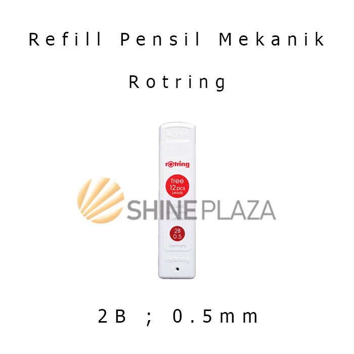 

REFILL ISI PENSIL MEKANIK ROTRING 2B 0.5MM - PENCIL LEAD 2B 0,5 MM