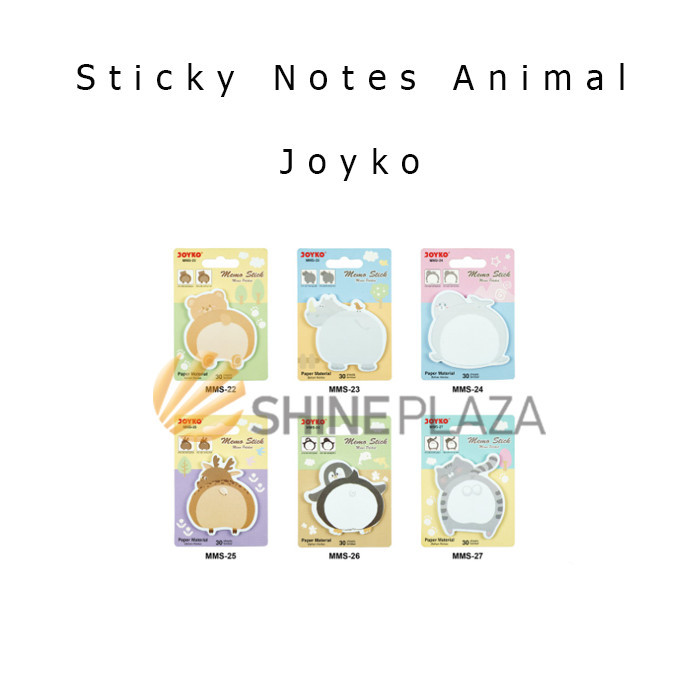 

STICKY NOTES JOYKO ANIMAL SERIES - MEMO STICK NOTE TEMPEL BAHAN KERTAS LUCU MOTIF BINATANG