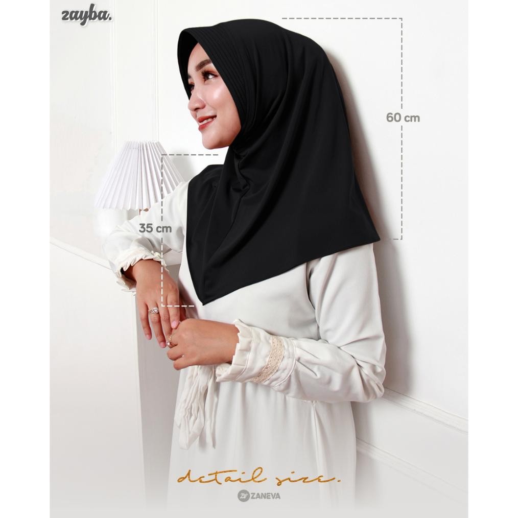 Promo Zaneva - Zayba Hijab Bergo Pad Sport By Zaneva || Terbaru Kekinian Modern Simple Adem Original