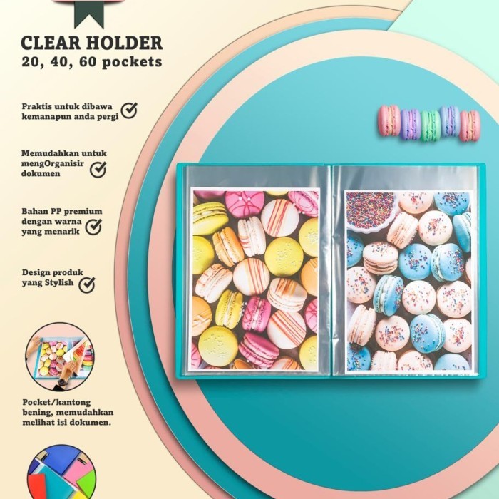 

CLEAR HOLDER / DOCUMENT KEEPER / MAP DOKUMEN INTERX MACAROON / MACARON SERIES