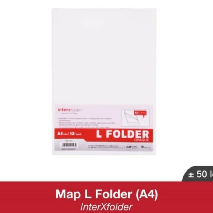 

MAP L PLASTIK / CLEAR SLEEVES INTERX A4