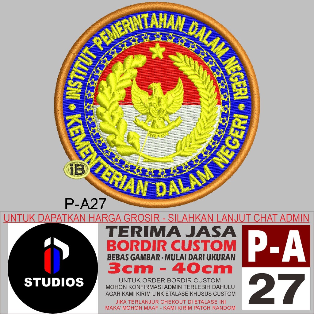 I STUDIOS PATCH BORDIR LOGO P-A27 IPDN - REVIEW/TESTIMONI