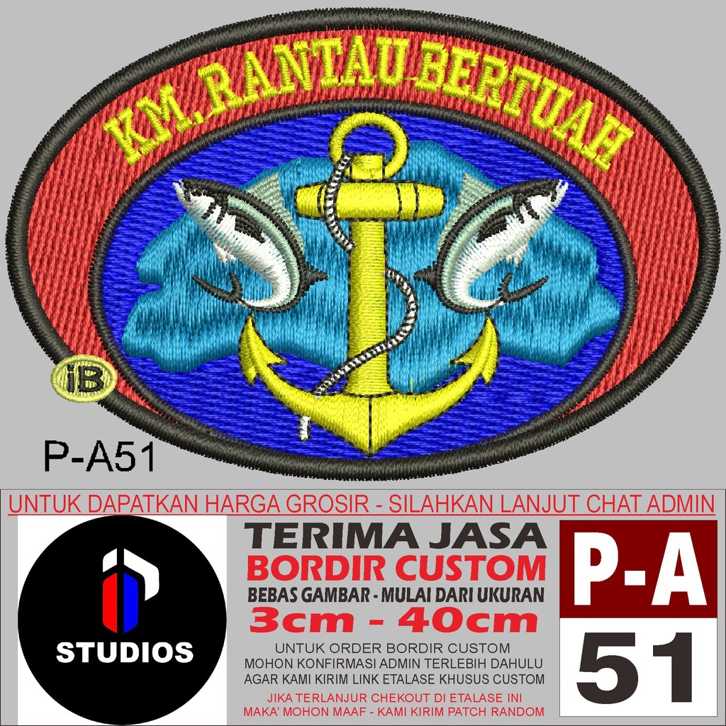 I STUDIOS PATCH BORDIR LOGO P-A51 KM RANTAU BERTUAH - REVIEW/TESTIMONI