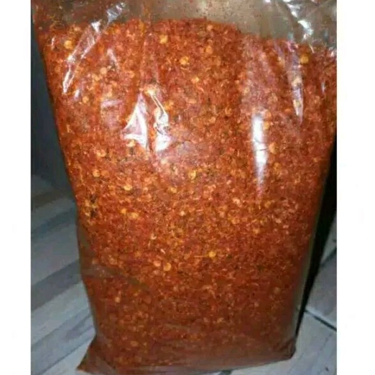 

cabe kasar flake kering 1kg kasar hot baso aci seblak basreng