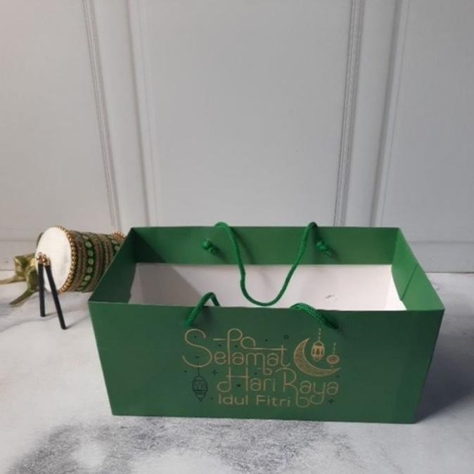 

Mubarak| Paperbag Box Kue Cake Lebaran Goodie Bag Selamat Hari Raya Idul Fitri