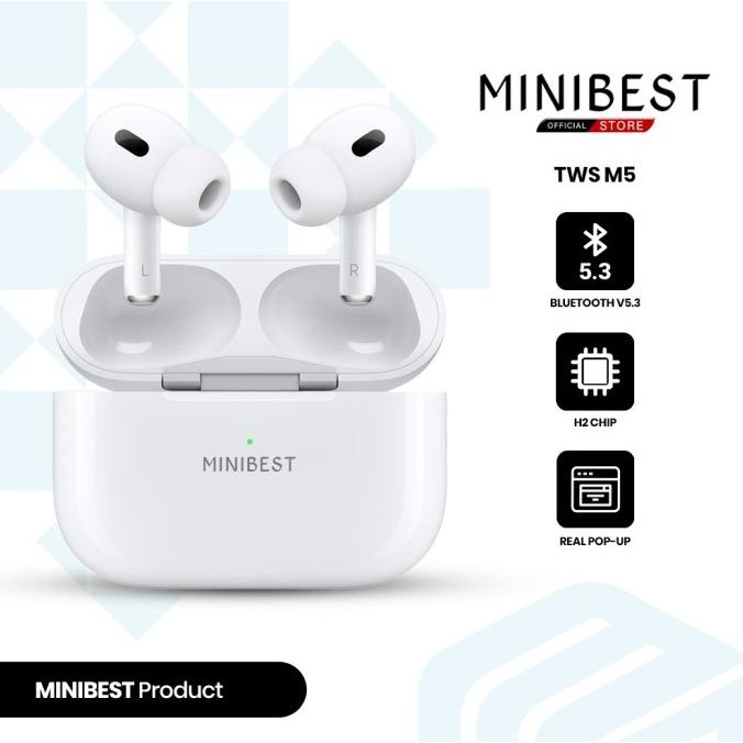 Minibest Tws Mb Pods Pro M5 [2Nd Generation With H2 Chip]Bluetooth 5.3