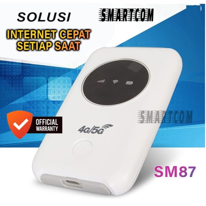 BEBAS ONGKIR - Modem Mifi Wifi SMARTCOM SM87 PRO Unlock All Operator 4G 3200mAh