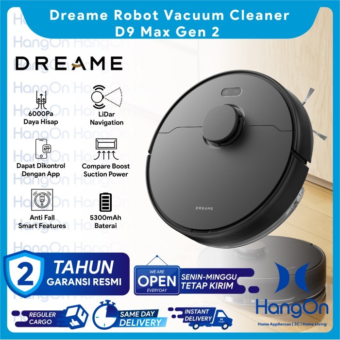 Dreame D9 Max Robot Vacuum and Mop 2in1 4000Pa Suction LDS Navigation
