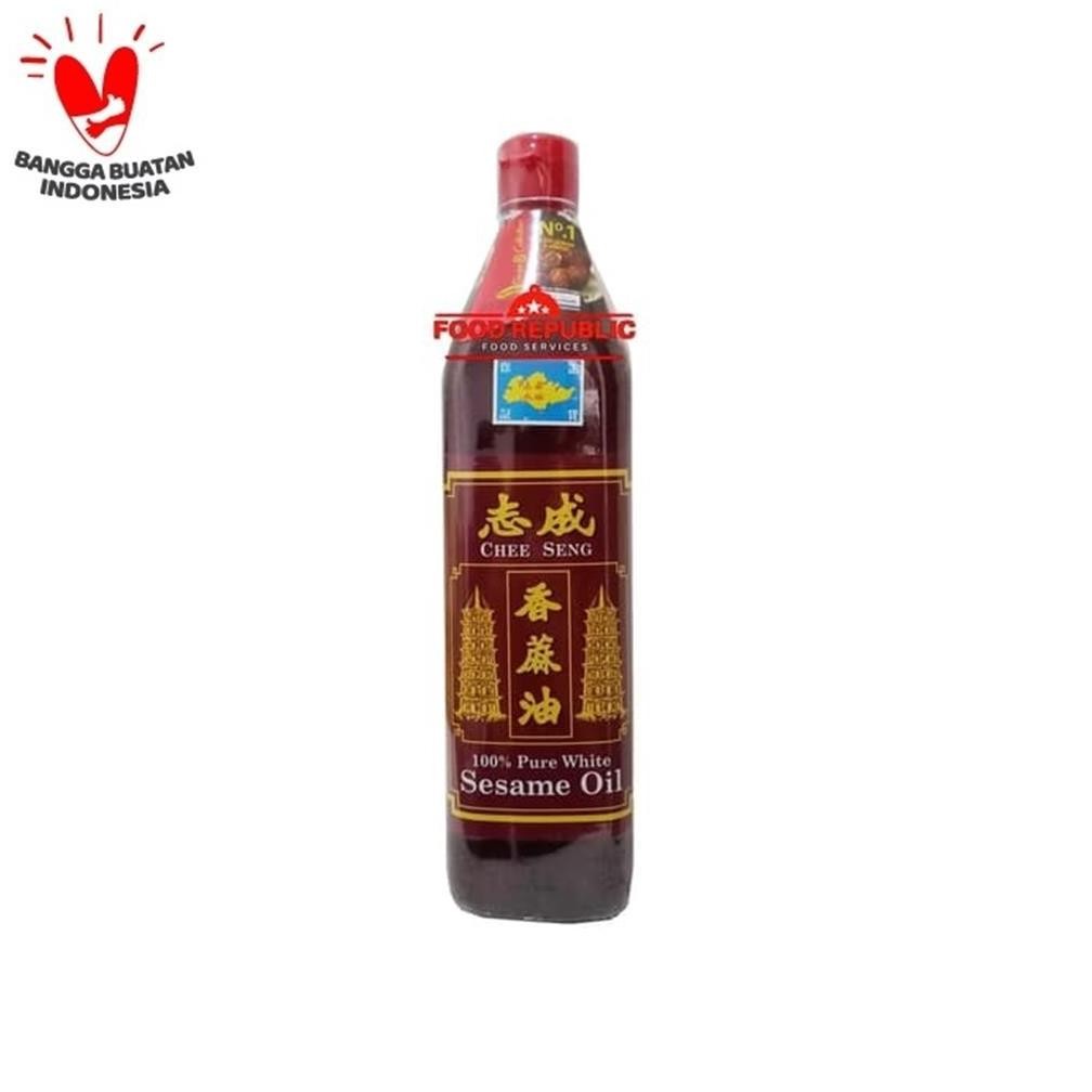 MINYAK WIJEN PURE WHITE SESAME OIL 750 ML CHEE SENG PAGODA HALAL