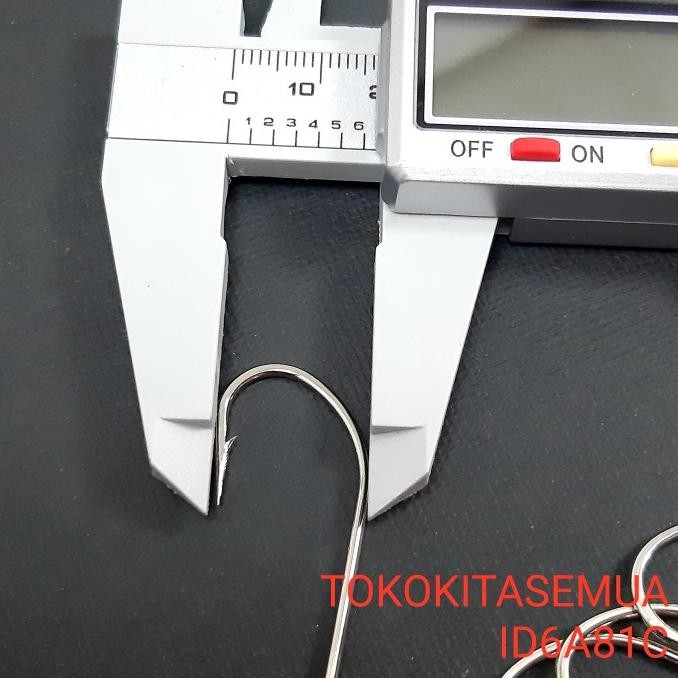 ,,,,,,,] Mata Kail Pancing Baja Stainless ukuran 3/0 isi 100 mata kail