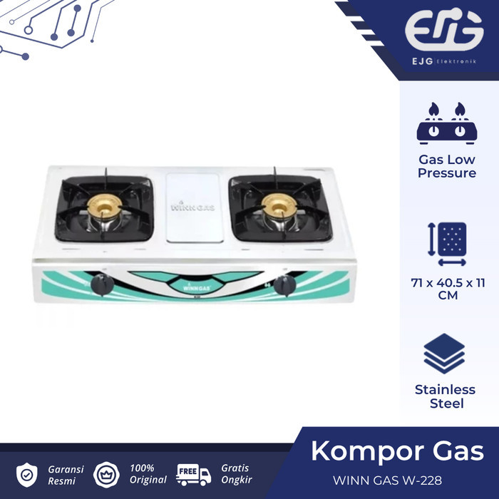 Quantum Kompor Gas 2 Tungku Qgc 201 Dmpb 201 Dmp-B Qgc 201Dmpb